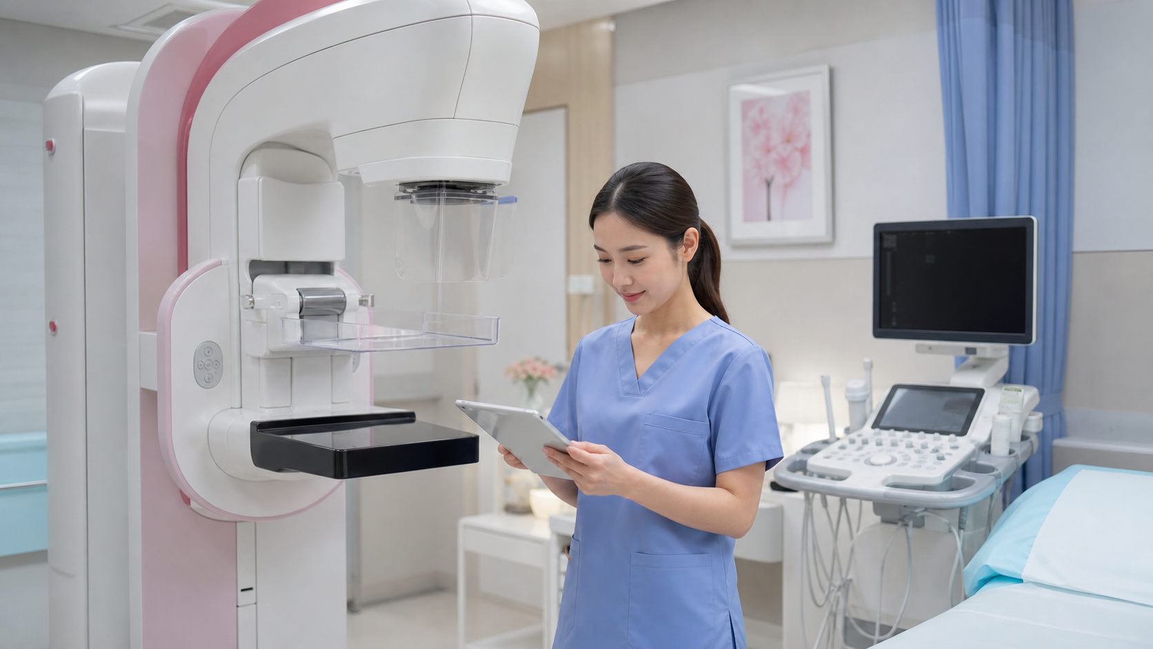เครื่อง Mammogram และ Ultrasound เต้านม