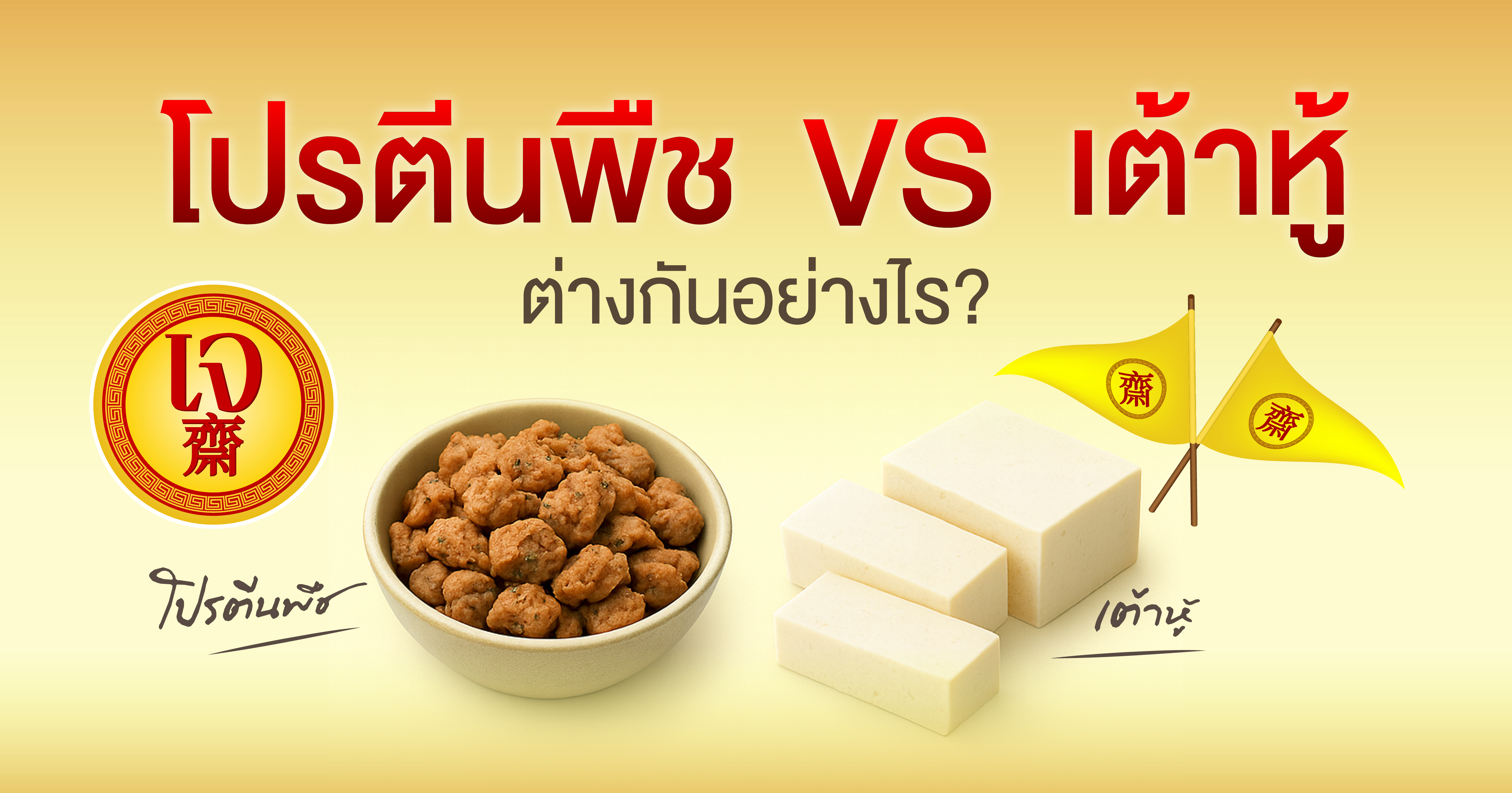 โปรตีนพืช vs เต้าหู้ ต่างกันอย่างไร? เลือกกินให้ฉลาดในเทศกาลกินเจนี้