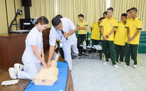 บรรยายให้ความรู้การใช้สิทธิ พ.ร.บ. และการช่วยชีวิตขั้นพื้นฐาน